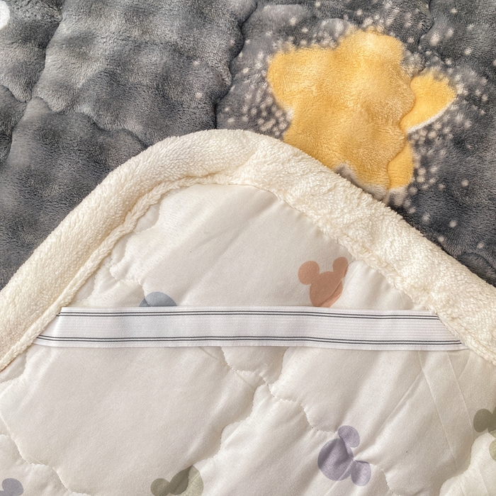 91家纺网 家纺一手货源 找家纺 （总）优品惠 2025新款兔毛绒泡泡牛奶绒床垫子夹棉床褥床盖床单加厚保暖