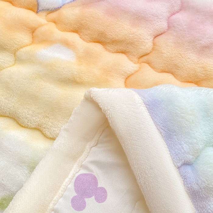 91家纺网 家纺一手货源 找家纺 优品惠 2025新款兔毛绒泡泡牛奶绒床垫子夹棉床褥床盖床单加厚保暖 彩虹心情