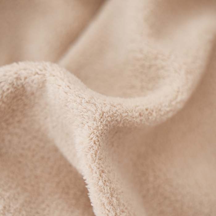 91家纺网 家纺一手货源 找家纺 瑞雪家居 2025新款全消光毛巾绣艾尼绒系列四件套-艾尼兔 艾尼兔-新米色