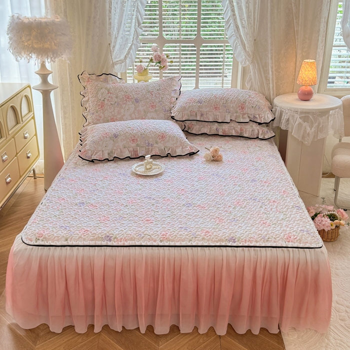 91家纺网 家纺一手货源 找家纺 （总）金盛皇朝家纺 2025新款渐变色床裙系列