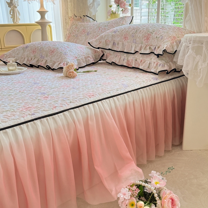 91家纺网 家纺一手货源 找家纺 （总）金盛皇朝家纺 2025新款渐变色床裙系列