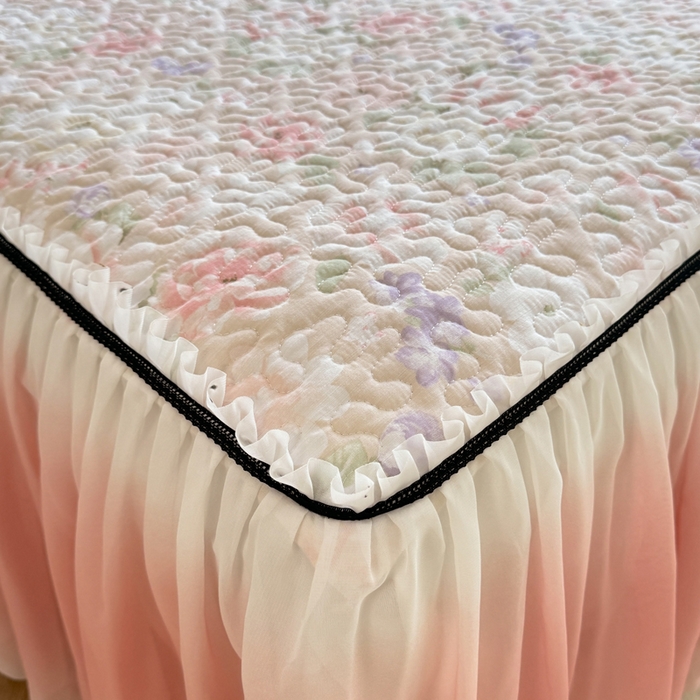 91家纺网 家纺一手货源 找家纺 （总）金盛皇朝家纺 2025新款渐变色床裙系列