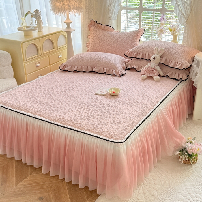 91家纺网 家纺一手货源 找家纺 （总）金盛皇朝家纺 2025新款渐变色床裙系列