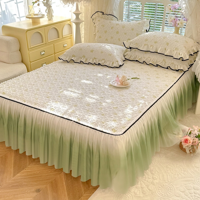 91家纺网 家纺一手货源 找家纺 （总）金盛皇朝家纺 2025新款渐变色床裙系列