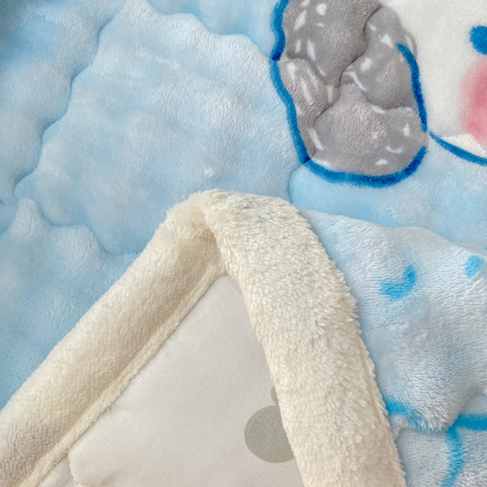 91家纺网 家纺一手货源 找家纺 优品惠 2025新款兔毛绒泡泡牛奶绒床垫子夹棉床褥床盖床单加厚保暖 可爱狗