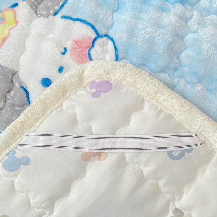 91家纺网 家纺一手货源 找家纺 优品惠 2025新款兔毛绒泡泡牛奶绒床垫子夹棉床褥床盖床单加厚保暖 可爱狗