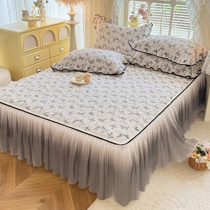 91家纺网 家纺一手货源 找家纺 （总）金盛皇朝家纺 2025新款渐变色床裙系列