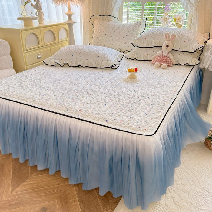 91家纺网 家纺一手货源 找家纺 （总）金盛皇朝家纺 2025新款渐变色床裙系列