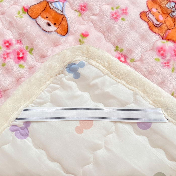 91家纺网 家纺一手货源 找家纺 优品惠 2025新款兔毛绒泡泡牛奶绒床垫子夹棉床褥床盖床单加厚保暖 萌宠粉