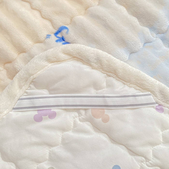 91家纺网 家纺一手货源 找家纺 优品惠 2025新款兔毛绒泡泡牛奶绒床垫子夹棉床褥床盖床单加厚保暖 南星