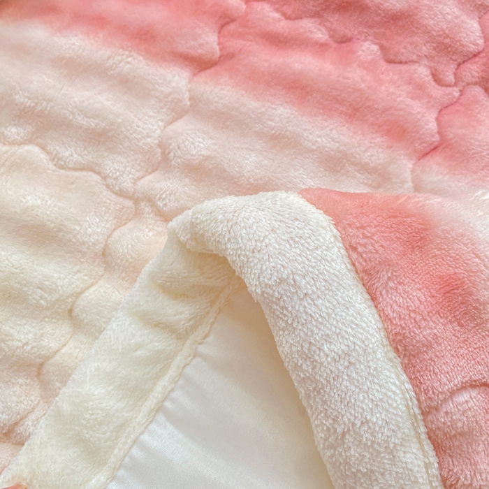 91家纺网 家纺一手货源 找家纺 优品惠 2025新款兔毛绒泡泡牛奶绒床垫子夹棉床褥床盖床单加厚保暖 时尚粉