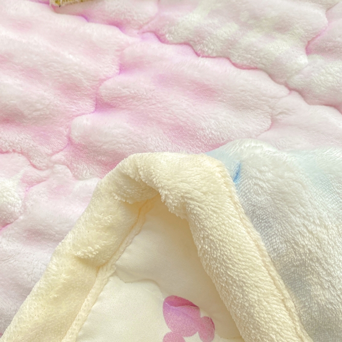 91家纺网 家纺一手货源 找家纺 优品惠 2025新款兔毛绒泡泡牛奶绒床垫子夹棉床褥床盖床单加厚保暖 晕染kt