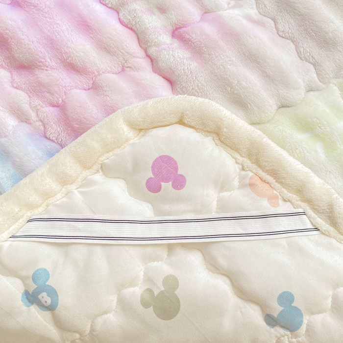 91家纺网 家纺一手货源 找家纺 优品惠 2025新款兔毛绒泡泡牛奶绒床垫子夹棉床褥床盖床单加厚保暖 晕染kt