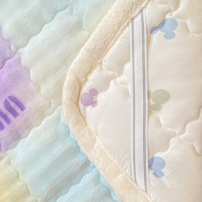 91家纺网 家纺一手货源 找家纺 优品惠 2025新款兔毛绒泡泡牛奶绒床垫子夹棉床褥床盖床单加厚保暖 晕染草莓