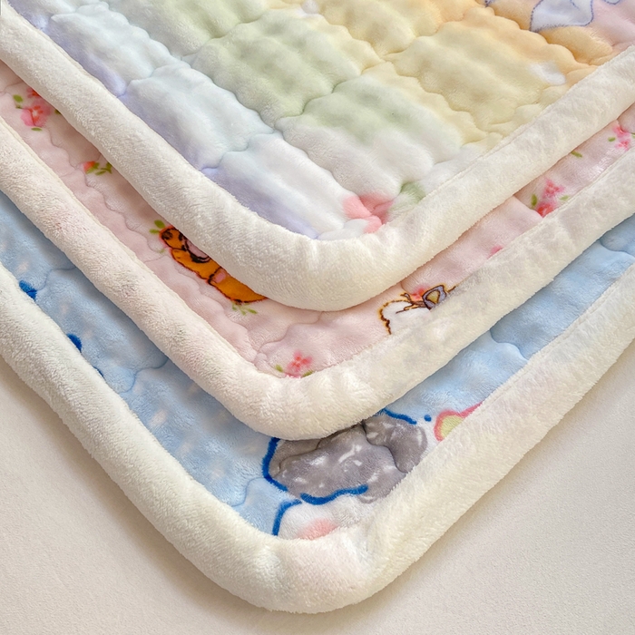 91家纺网 家纺一手货源 找家纺 优品惠 2025新款兔毛绒泡泡牛奶绒床垫子夹棉床褥床盖床单加厚保暖 组合图