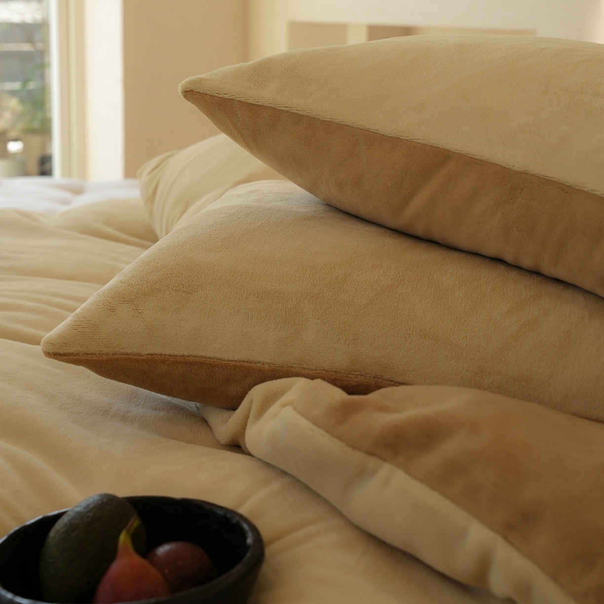 91家纺网 家纺一手货源 找家纺 （总）简纯主义 2025新款撞色牛奶绒那不勒斯系列四件套