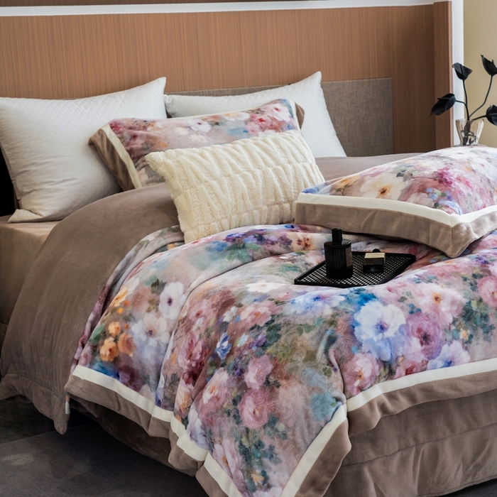 91家纺网 家纺一手货源 找家纺 （总）瑞雪家居 2025新款全消光数码印花牛奶绒系列四件套