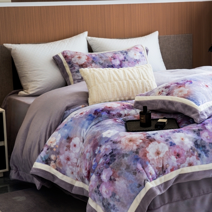 91家纺网 家纺一手货源 找家纺 （总）瑞雪家居 2025新款全消光数码印花牛奶绒系列四件套