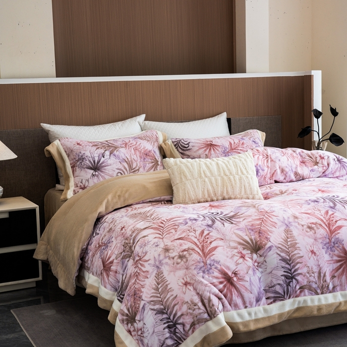 91家纺网 家纺一手货源 找家纺 （总）瑞雪家居 2025新款全消光数码印花牛奶绒系列四件套