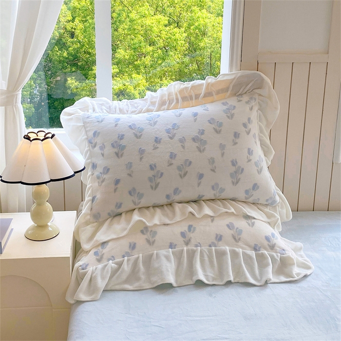 91家纺网 家纺一手货源 找家纺 启程家纺 2025新款花边雕花牛奶绒四件套 小郁金香-花边款