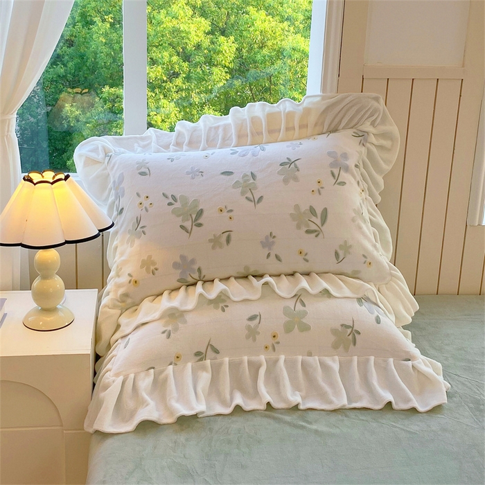 91家纺网 家纺一手货源 找家纺 启程家纺 2025新款花边雕花牛奶绒四件套 风信子-花边款