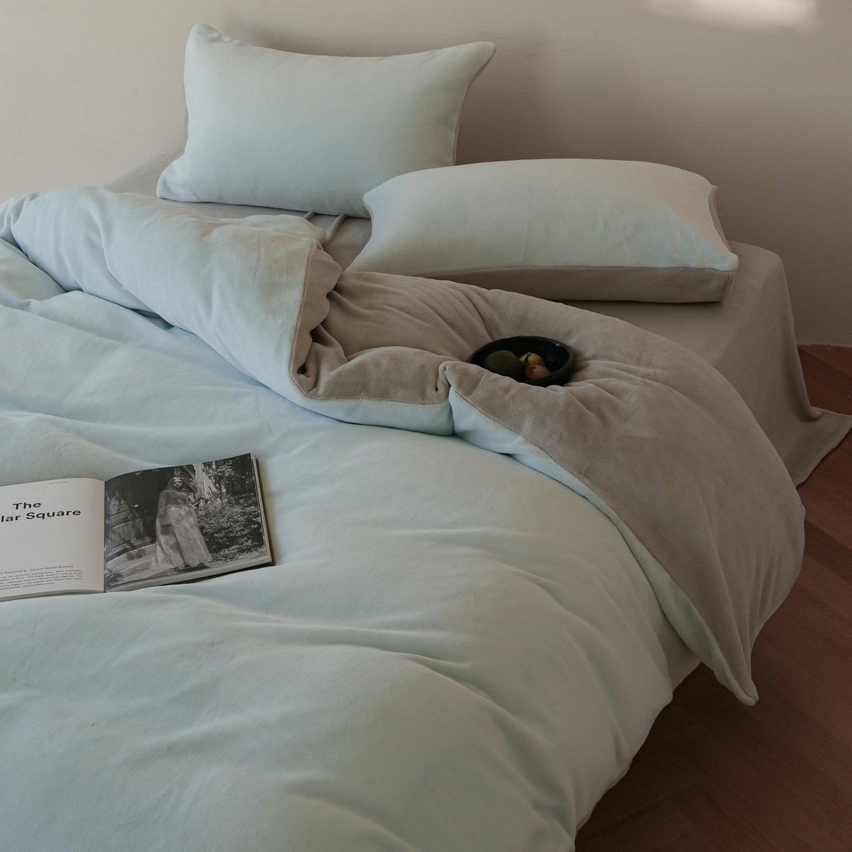 91家纺网 家纺一手货源 找家纺 （总）简纯主义 2025新款撞色牛奶绒那不勒斯系列四件套