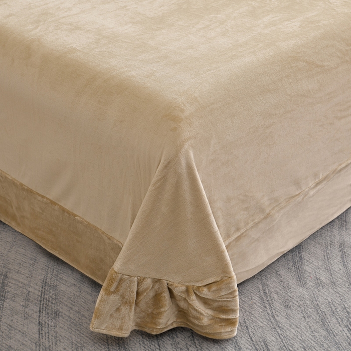 91家纺网 家纺一手货源 找家纺 妮恒美家纺 2025新款刺绣婴儿绒工艺四件套-艾琳系列 艾琳-奶咖