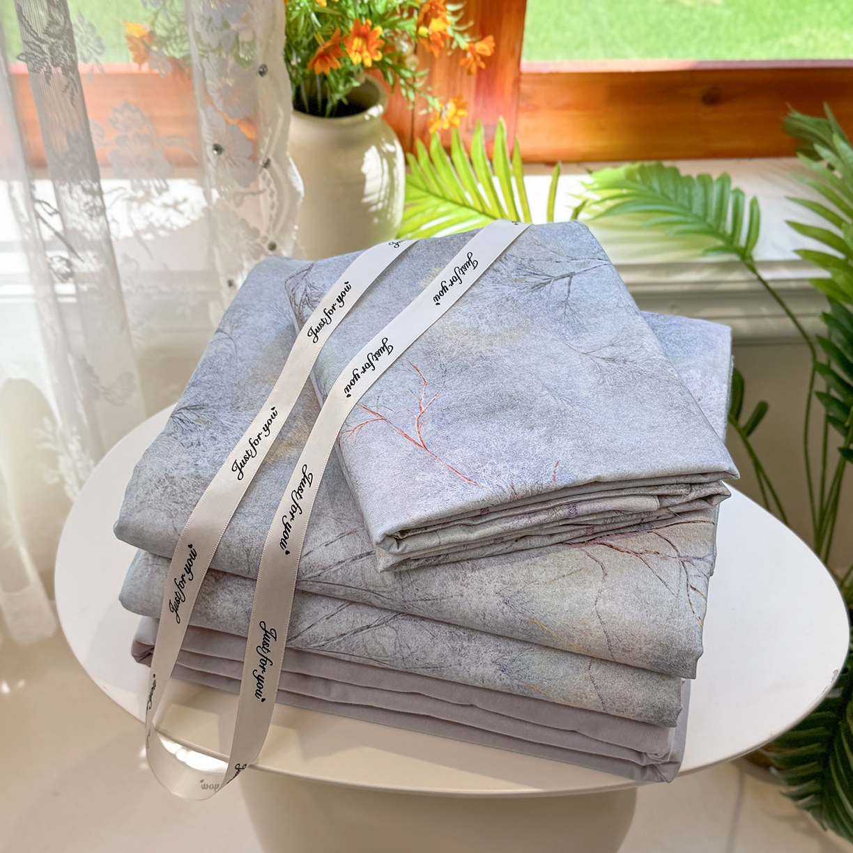 91家纺网 家纺一手货源 找家纺 星座家纺 2025秋冬新款全棉磨毛数码印花四件套 爱丽丝