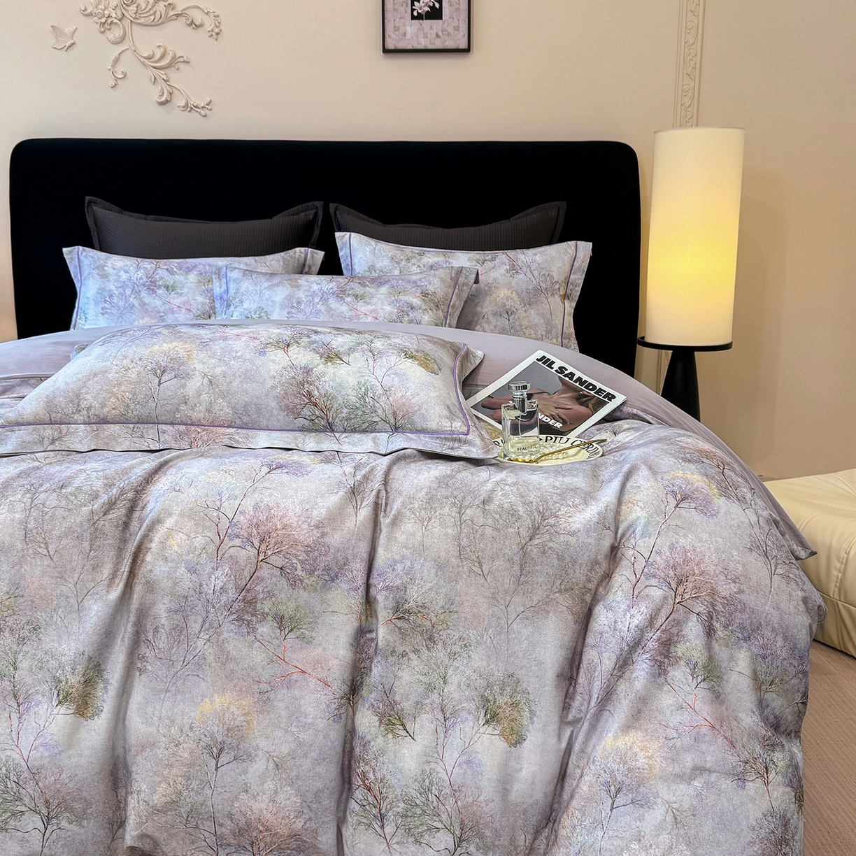 91家纺网 家纺一手货源 找家纺 星座家纺 2025秋冬新款全棉磨毛数码印花四件套 爱丽丝