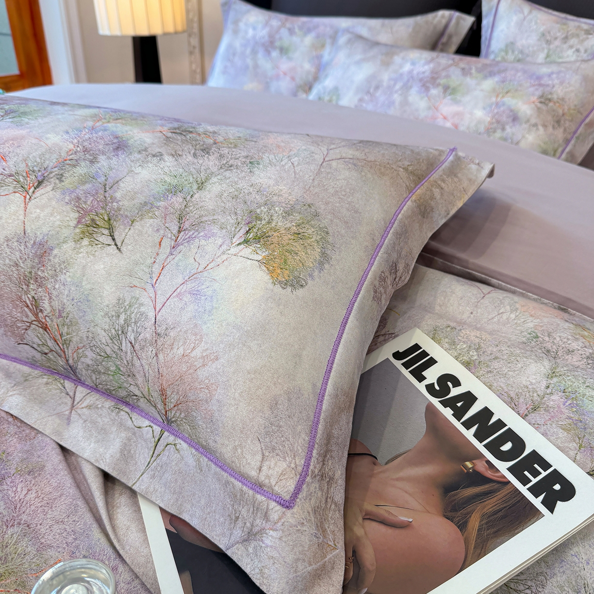 91家纺网 家纺一手货源 找家纺 星座家纺 2025秋冬新款全棉磨毛数码印花四件套 爱丽丝