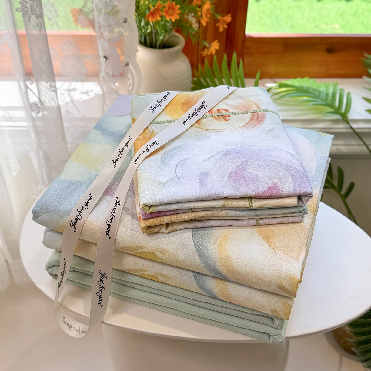 91家纺网 家纺一手货源 找家纺 星座家纺 2025秋冬新款全棉磨毛数码印花四件套 爱语玫瑰