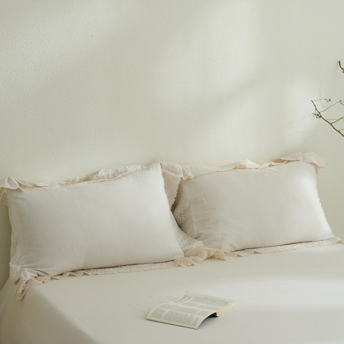 91家纺网 家纺一手货源 找家纺 桂雅居 2025新款舒适麻棉麻数码印花蕾丝花边懒人被被子被芯 麻本色