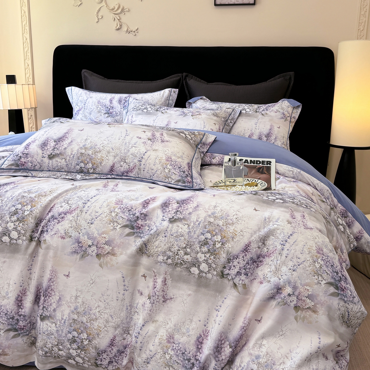 91家纺网 家纺一手货源 找家纺 星座家纺 2025秋冬新款全棉磨毛数码印花四件套 华美