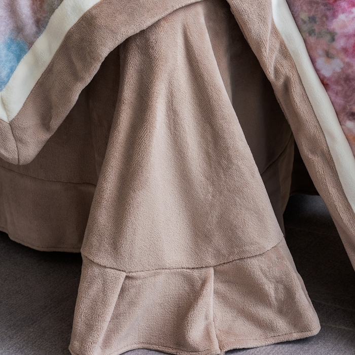 91家纺网 家纺一手货源 找家纺 瑞雪家居 2025新款全消光数码印花牛奶绒系列四件套 花语黄