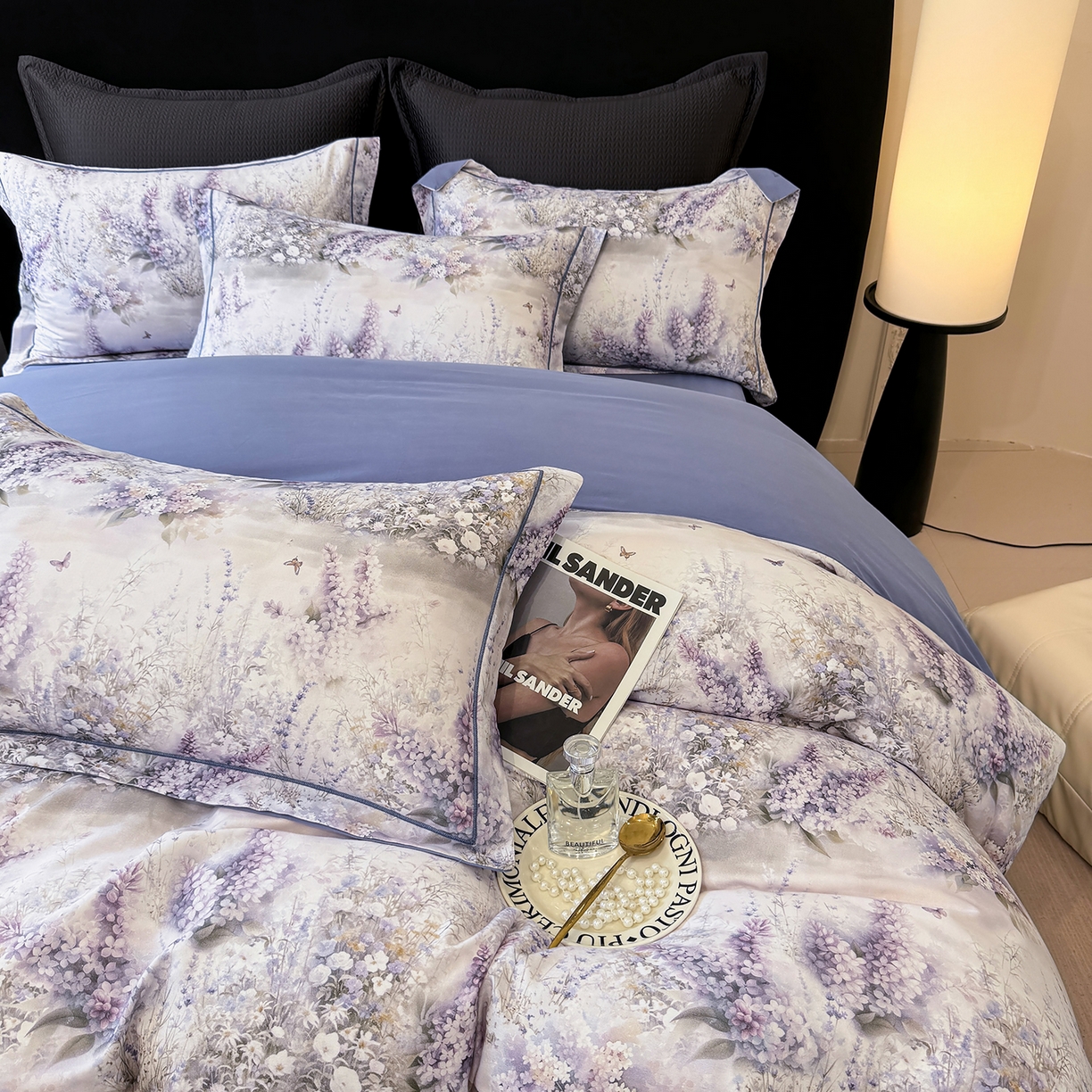 91家纺网 家纺一手货源 找家纺 星座家纺 2025秋冬新款全棉磨毛数码印花四件套 华美