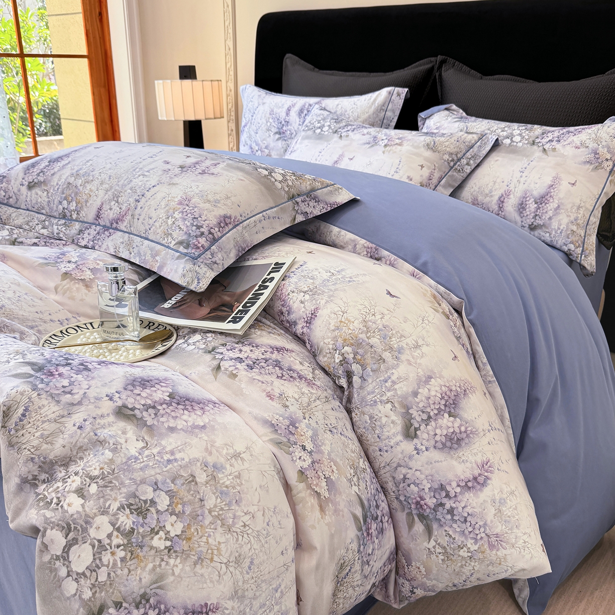 91家纺网 家纺一手货源 找家纺 星座家纺 2025秋冬新款全棉磨毛数码印花四件套 华美