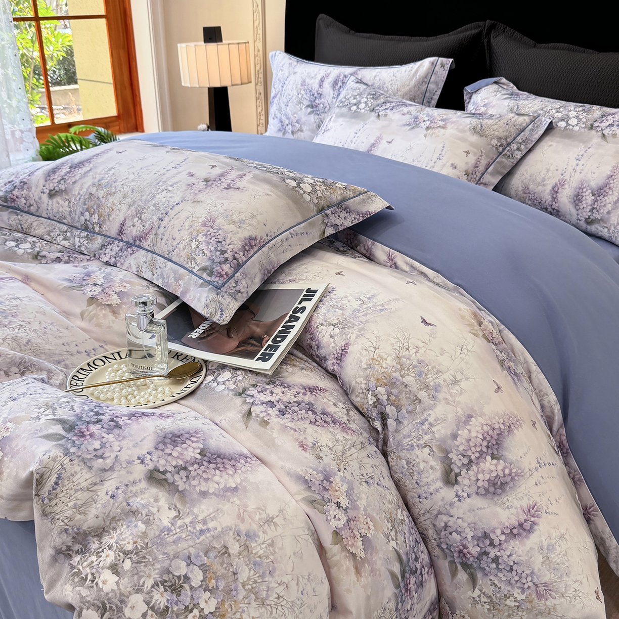 91家纺网 家纺一手货源 找家纺 星座家纺 2025秋冬新款全棉磨毛数码印花四件套 华美