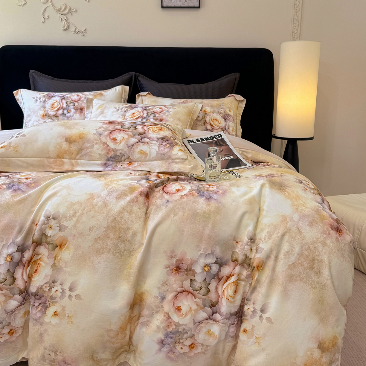 91家纺网 家纺一手货源 找家纺 星座家纺 2025秋冬新款全棉磨毛数码印花四件套 沁心