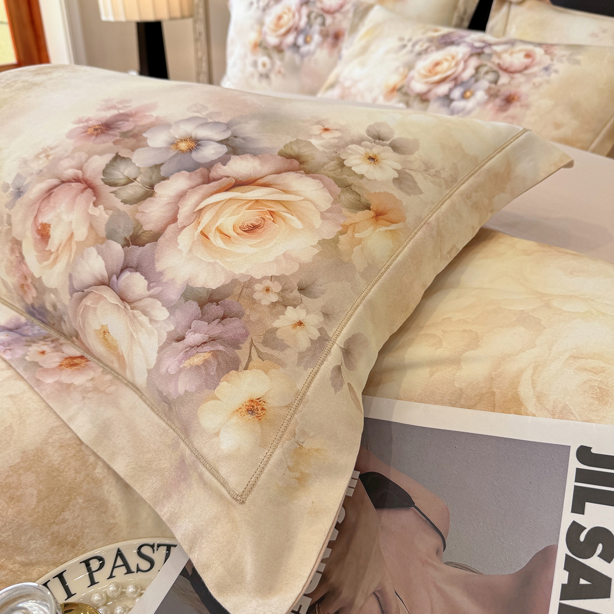 91家纺网 家纺一手货源 找家纺 星座家纺 2025秋冬新款全棉磨毛数码印花四件套 沁心