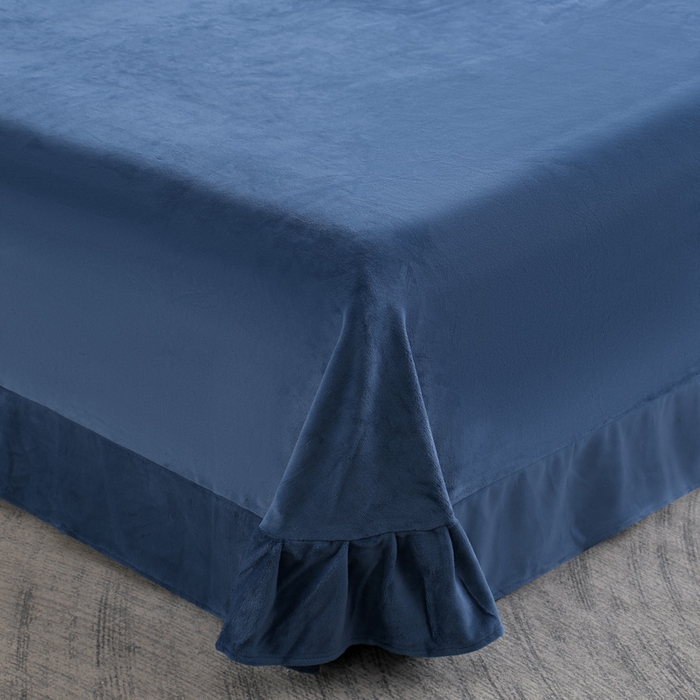 91家纺网 家纺一手货源 找家纺 妮恒美家纺 2025新款刺绣婴儿绒工艺四件套-艾琳系列 艾琳-雾蓝