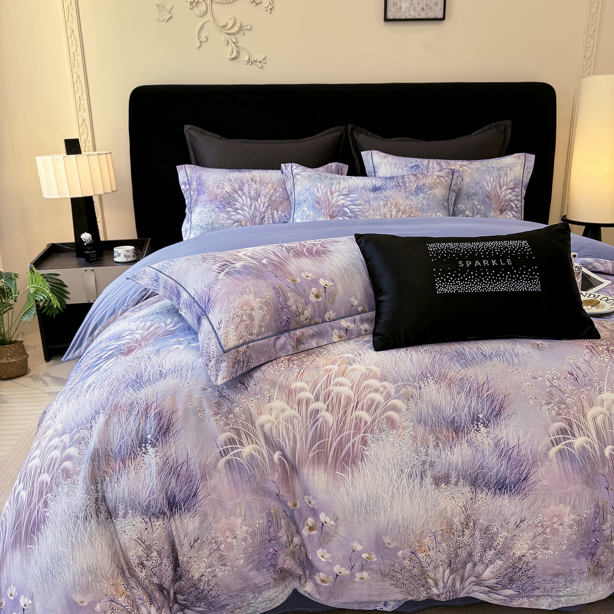 91家纺网 家纺一手货源 找家纺 星座家纺 2025秋冬新款全棉磨毛数码印花四件套 秋意浓