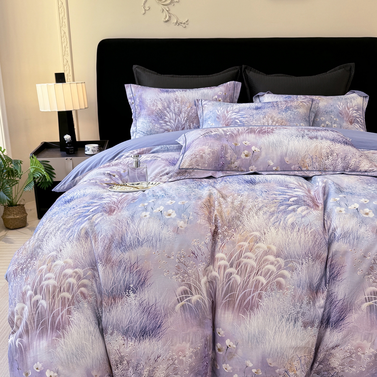 91家纺网 家纺一手货源 找家纺 星座家纺 2025秋冬新款全棉磨毛数码印花四件套 秋意浓