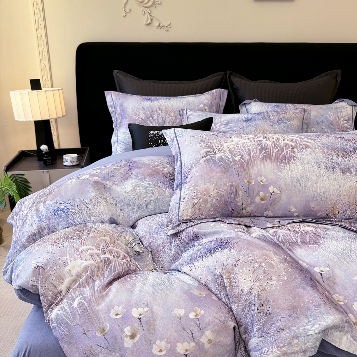 91家纺网 家纺一手货源 找家纺 星座家纺 2025秋冬新款全棉磨毛数码印花四件套 秋意浓