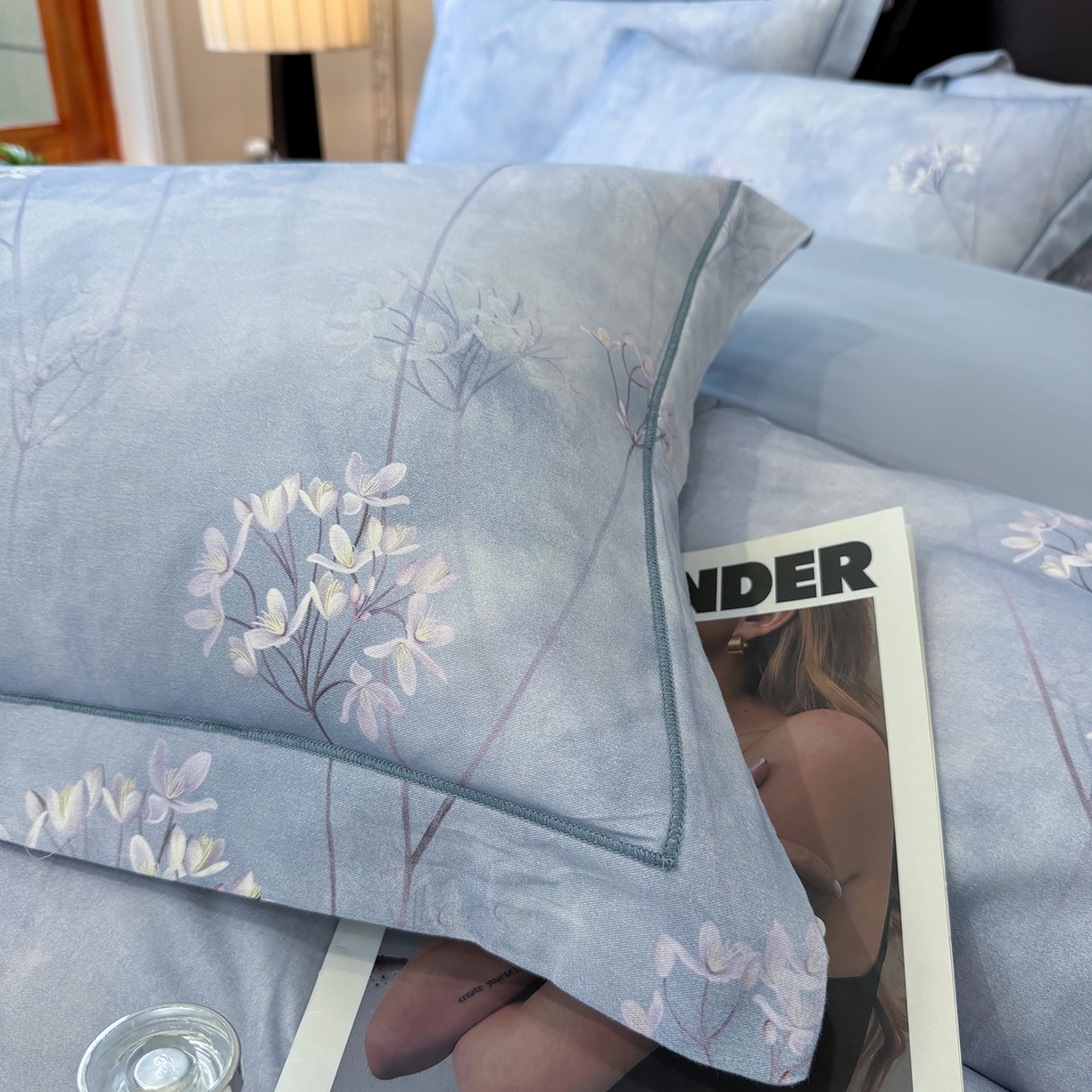 91家纺网 家纺一手货源 找家纺 星座家纺 2025秋冬新款全棉磨毛数码印花四件套 听风冷羽