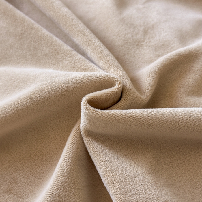 91家纺网 家纺一手货源 找家纺 鸿织源2025新款-茶颜系列 宝宝绒宽边四件套 茶颜-香槟咖