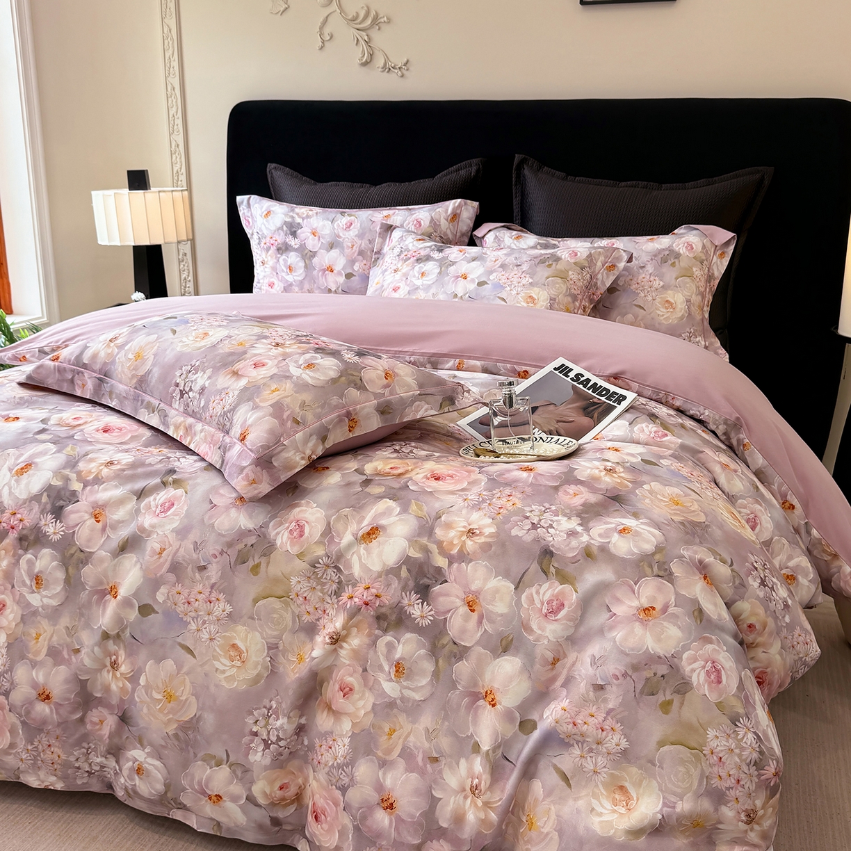 91家纺网 家纺一手货源 找家纺 星座家纺 2025秋冬新款全棉磨毛数码印花四件套 炫彩花园