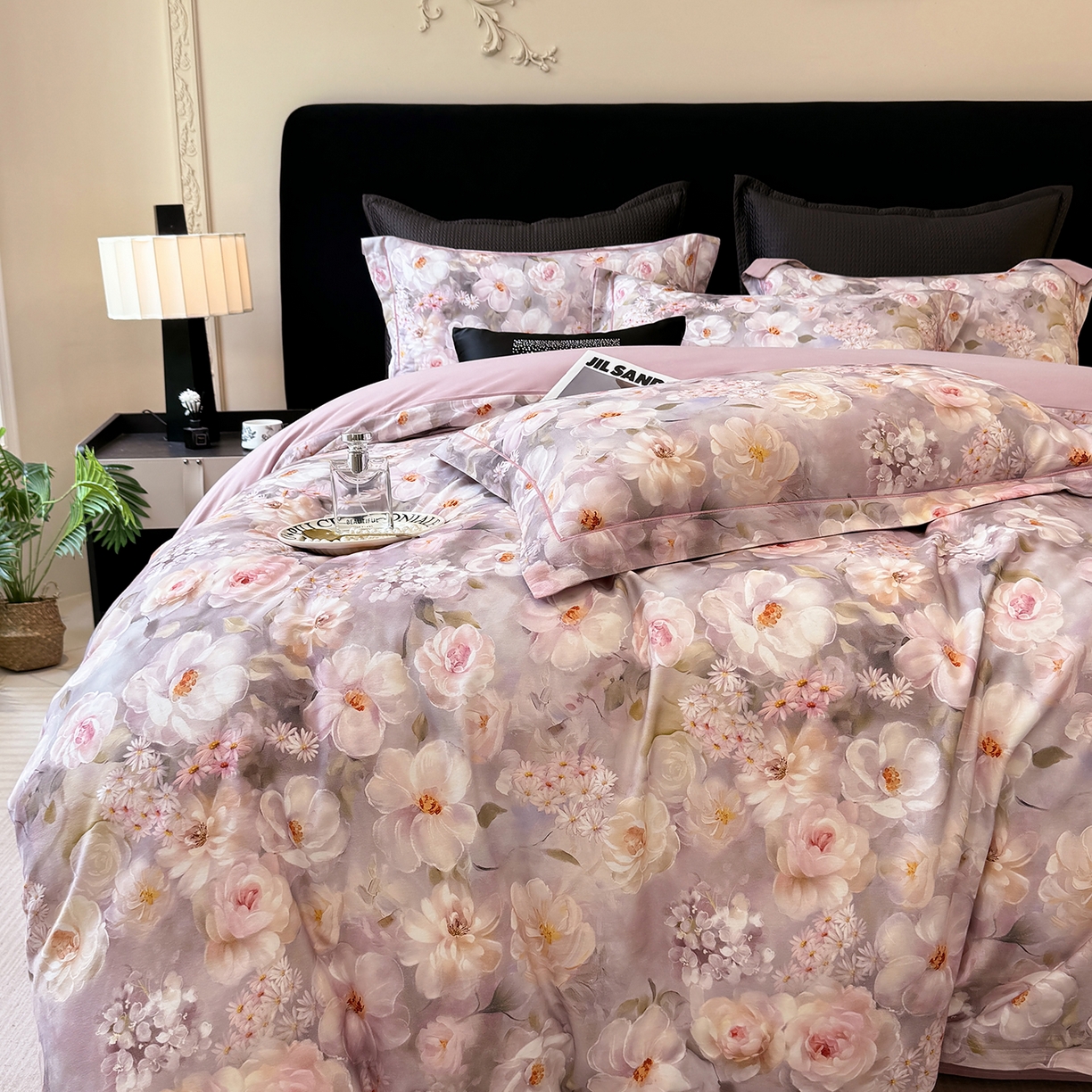 91家纺网 家纺一手货源 找家纺 星座家纺 2025秋冬新款全棉磨毛数码印花四件套 炫彩花园