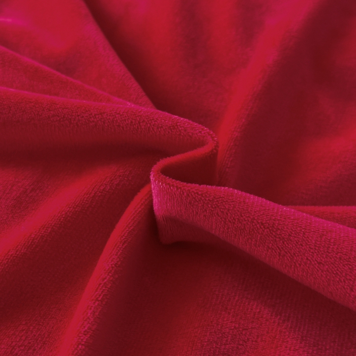 91家纺网 家纺一手货源 找家纺 鸿织源2025新款-茶颜系列 宝宝绒宽边四件套 茶颜-中国红