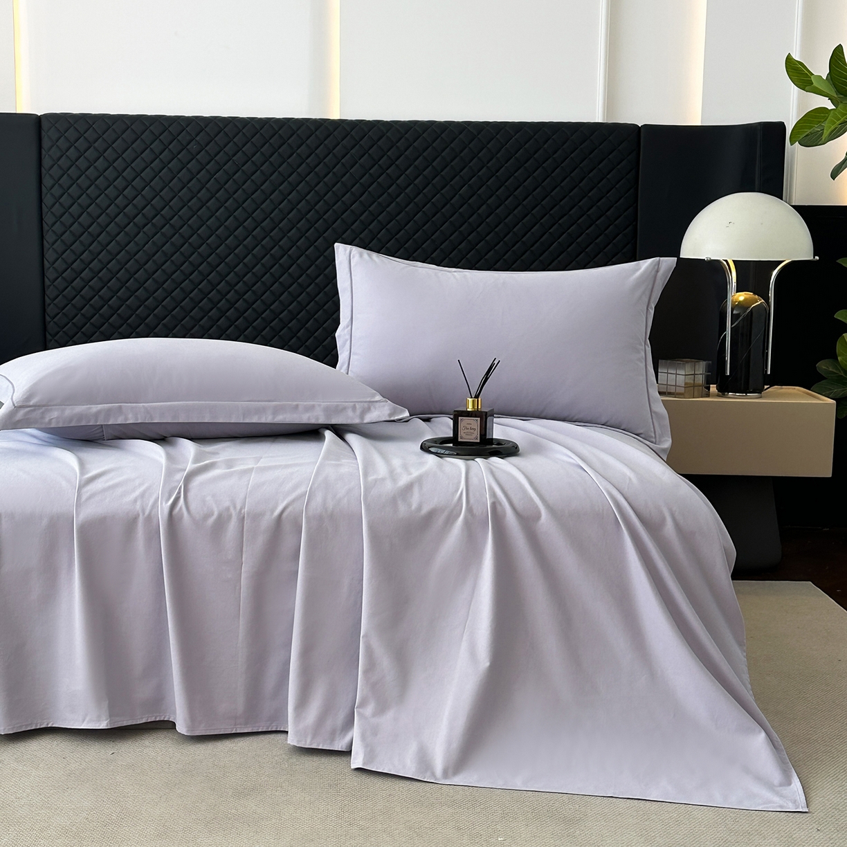 91家纺网 家纺一手货源 找家纺 （总）宝时兰 2025新款加厚100%全棉长绒棉纯色磨毛单品床单纯棉枕套高密【提供买家秀/可定制其他尺寸】