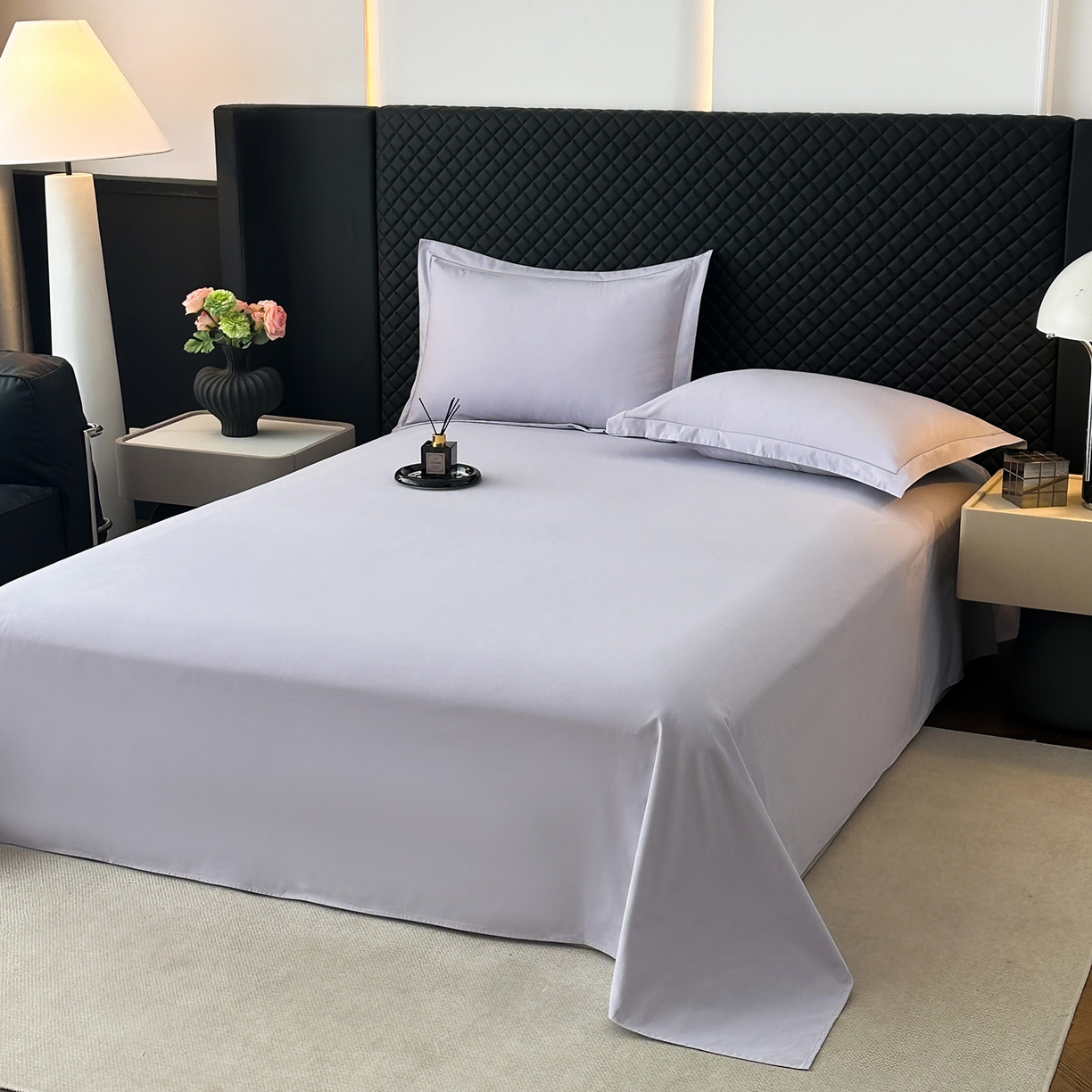 91家纺网 家纺一手货源 找家纺 （总）宝时兰 2025新款加厚100%全棉长绒棉纯色磨毛单品床单纯棉枕套高密【提供买家秀/可定制其他尺寸】